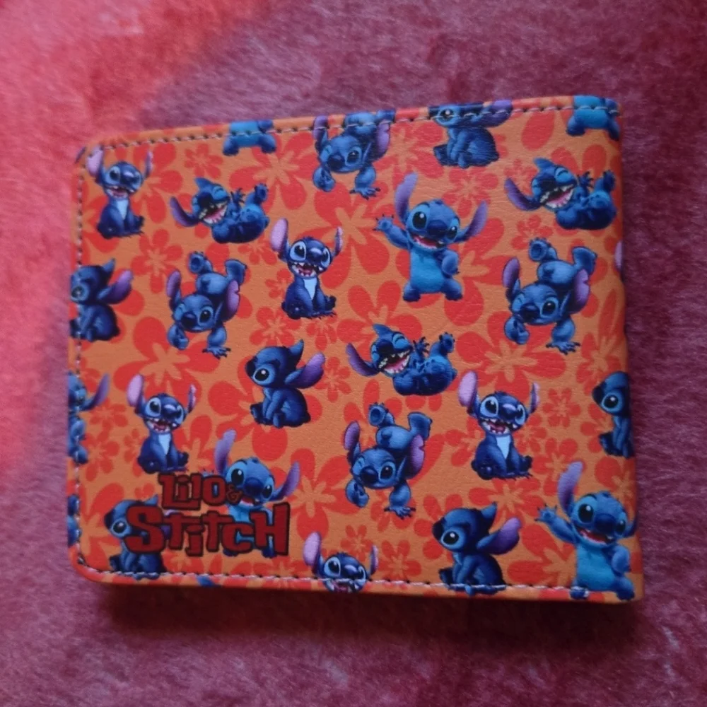 New lilo and stitch anime manga leather wallet